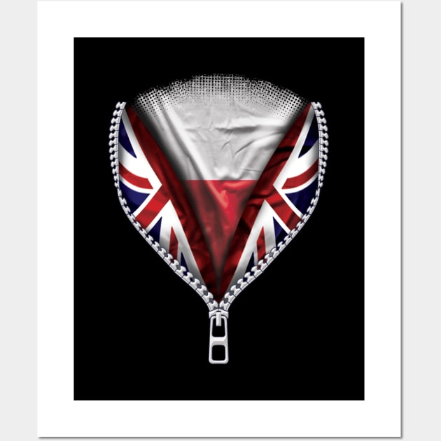 Polish Flag  Poland Flag zipped British Flag - Gift for Polish From Poland Wall Art by Country Flags